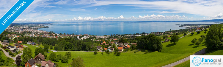 Bodensee - zoombares Luftpanorama am Rorschacherberg