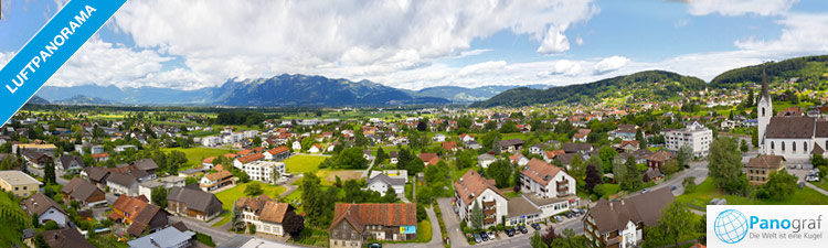 Luftpanorama mit Oktokopter in Weiler (Rheintal)